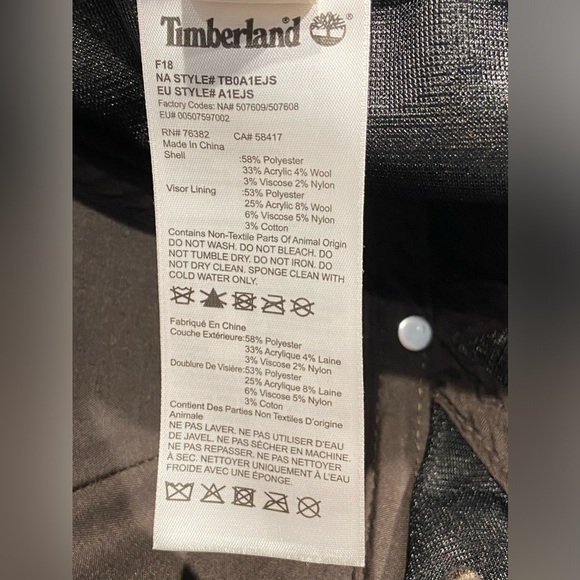 Timberland Tweed Adjustable Gray Baseball Hat Cap Patch Logo - Picture 10 of 10